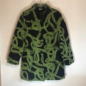 Bala Bala green/black button jacket size M (ECU)
